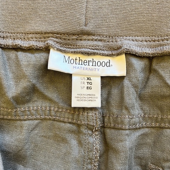 NWT Motherhood Maternity linen blend pants - Picture 2 of 4